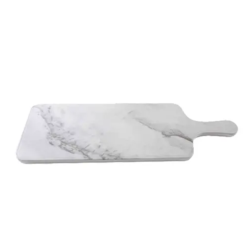 Thunder Group 12-1/2" x 5-1/2"White Shadow Melamine Serving Board w/Handle
