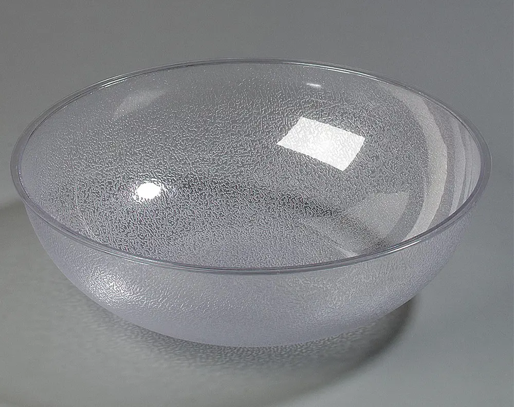 Carlisle 1.7 Qt. Clear Pebbled Polycarbonate Serving/Salad Bowl