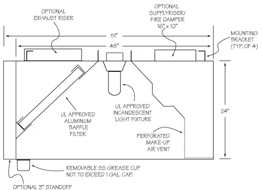 Superior Hoods S8HP-QS-ETL - Item 124838