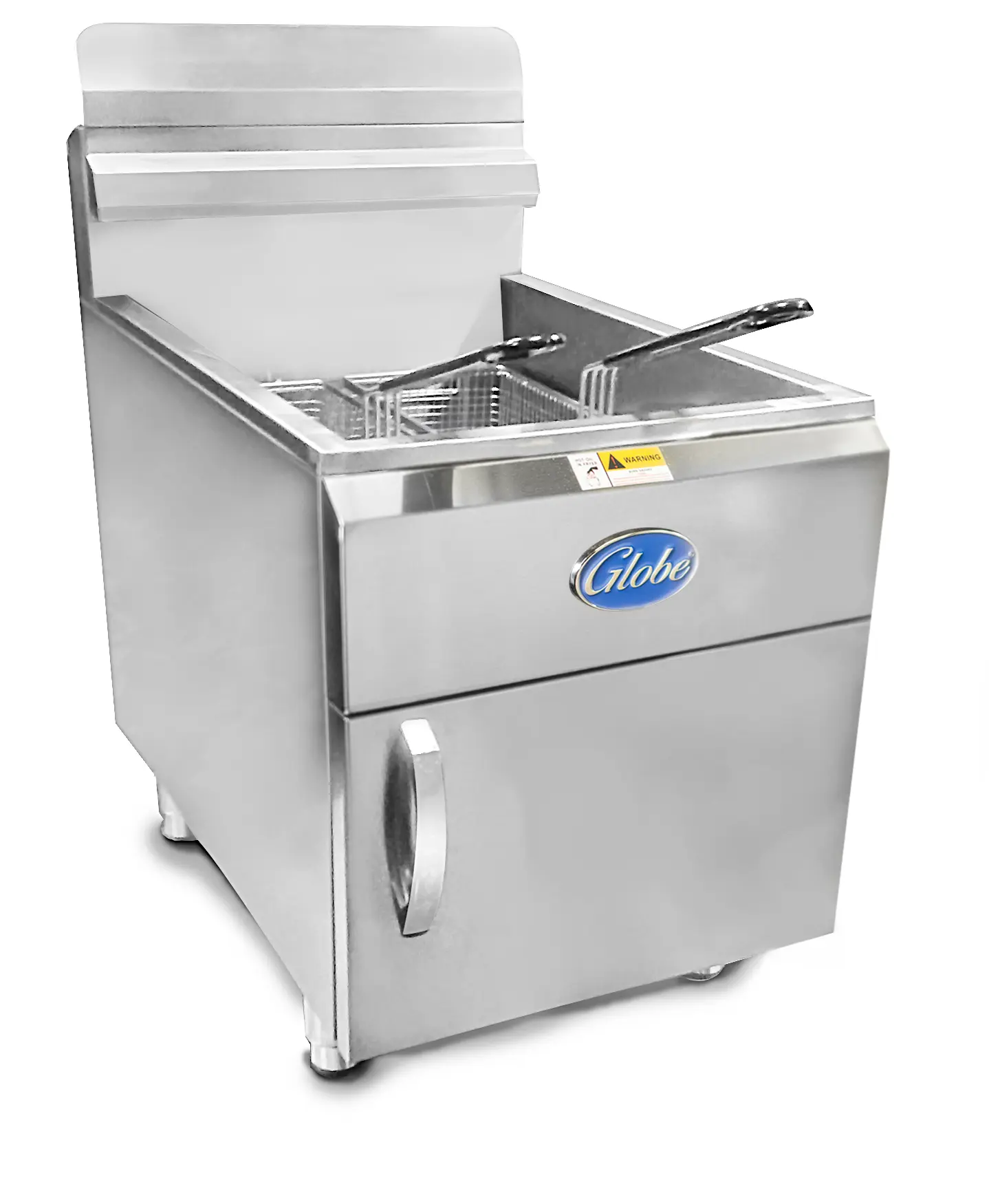 Globe GF30G 30lb Stainless Steel Countertop Gas Deep Fryer 53000 BTUs