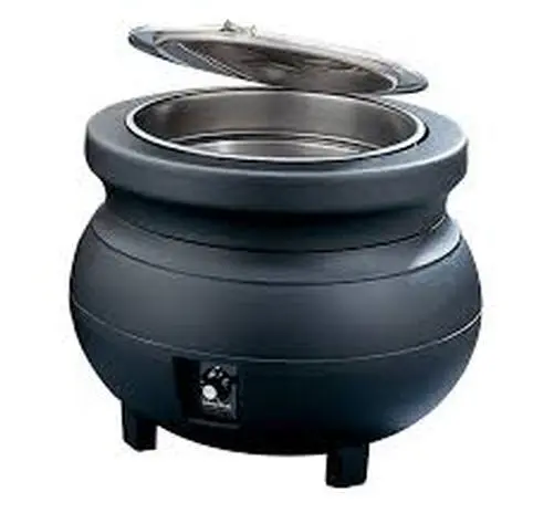 Soup Rethermalizer Vollrath 72180 7 Quart Soup Kettle Rethermalizer Black w/ Inset & Cover