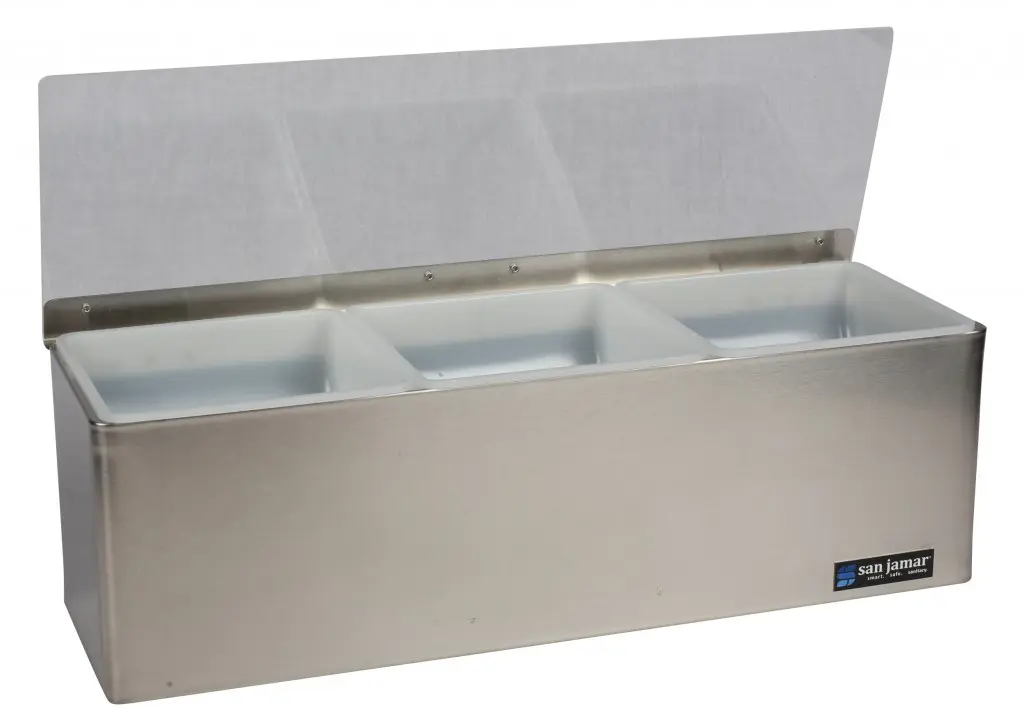 Bar Garnish Tray in Stainless Steel - 6 Compartments