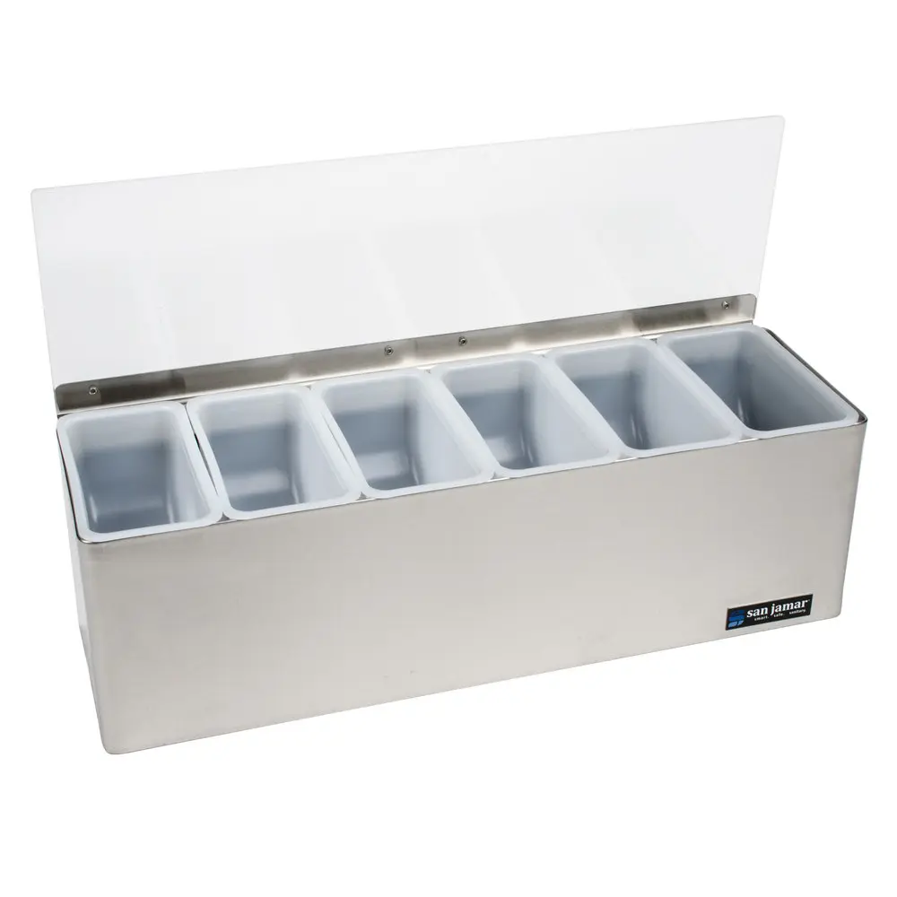 San Jamar B6766L EZ-Chill 12-Compartment Stainless Steel