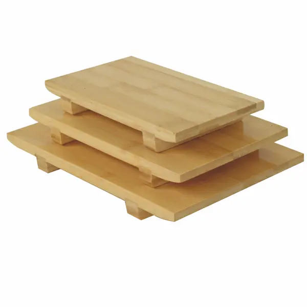 Thunder Group WSPB003 Large Bamboo Sushi Plate 10.5" x 7" x 1.25"