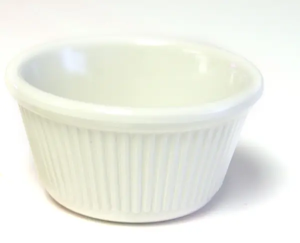 Thunder Group ML531B1 One Dozen 3oz Fluted Plastic Ramekin Bone