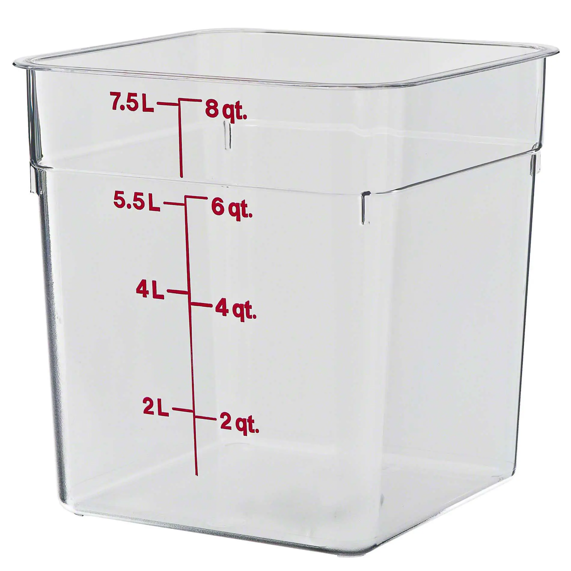 Cambro 12SFSCW135 12 Quart Square Food Storage Container - Clear