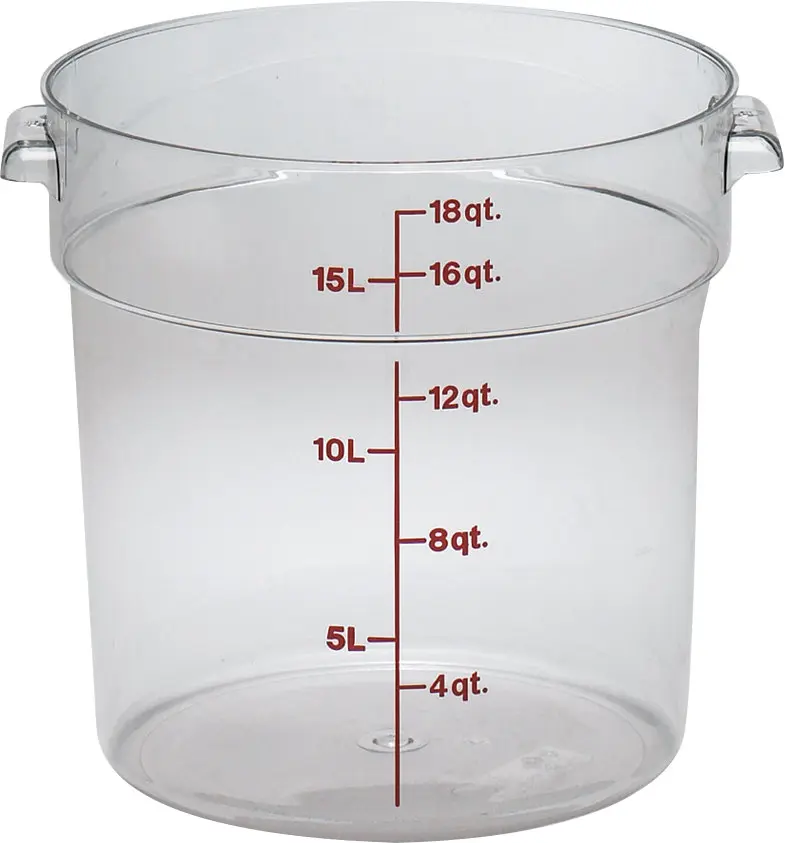 Cambro 18 Qt. White Round Polyethylene Food Storage Container