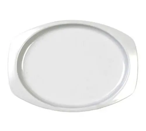 Thunder Group NS212W 1 Dz Nustone White 12.5" x 9" Melamine Platter, NSF