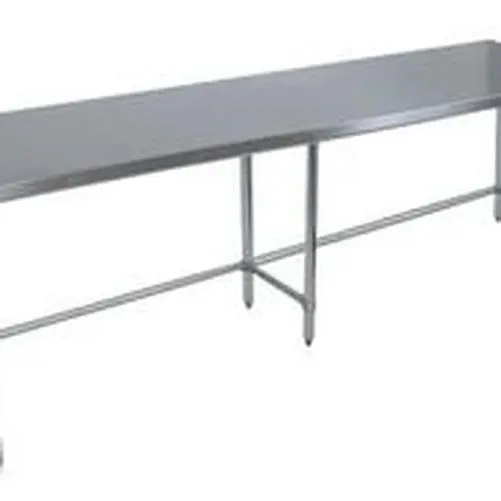 BK Resources SVTOB-9630 96"x 30" Work Table 18G Stainless Steel Top w/ Open base