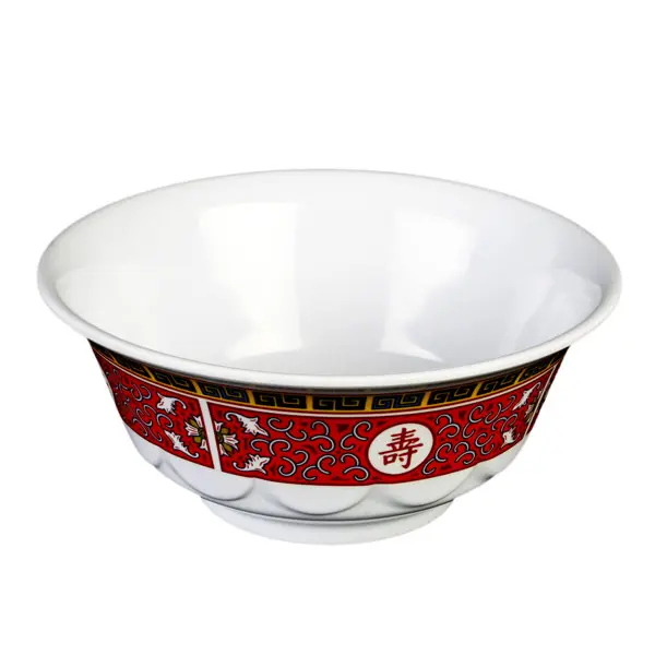 Thunder Group 5265TR 25 oz Longevity Pattern Scalloped Melamine Bowl - 1 Dozen