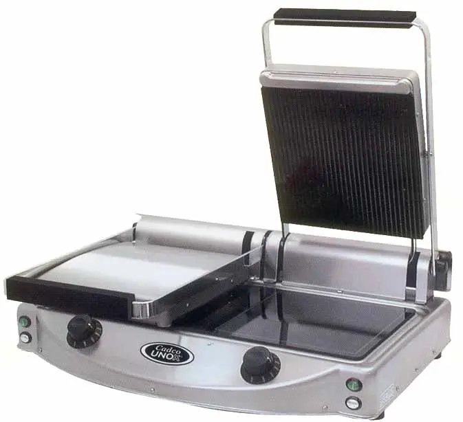 Cadco CPG-20 Double Panini Clamshell Grill ACityDiscount