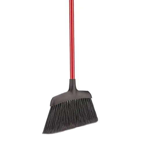 Commercial Angle Broom, 15W x 53H, 1 dia. red steel handle
