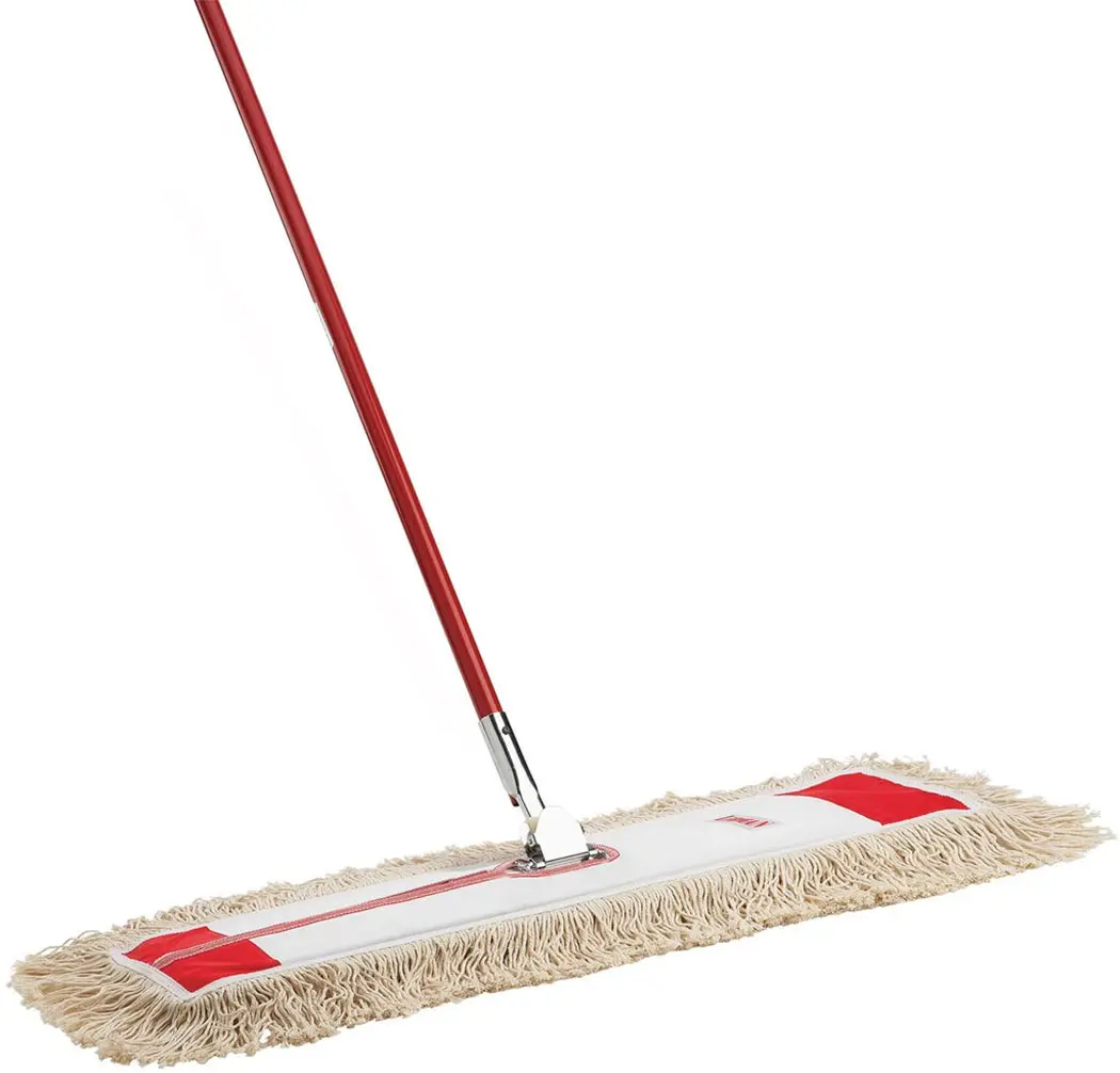 Libman Commercial 924 36" Machine Washable Dust Mop w/ Red Steel Handle