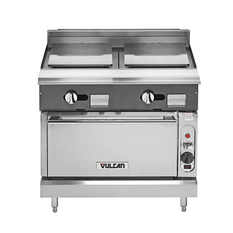 Vulcan V2P36S V Series 36 Heavy Duty Dual Plancha Range W Standard Oven   N225416.webp