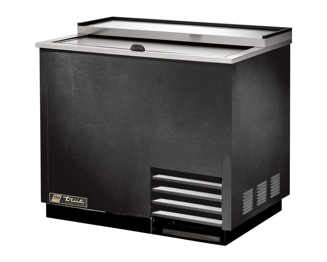 True T-36-GC-HC 36in Black Glass, Mug & Plate Froster