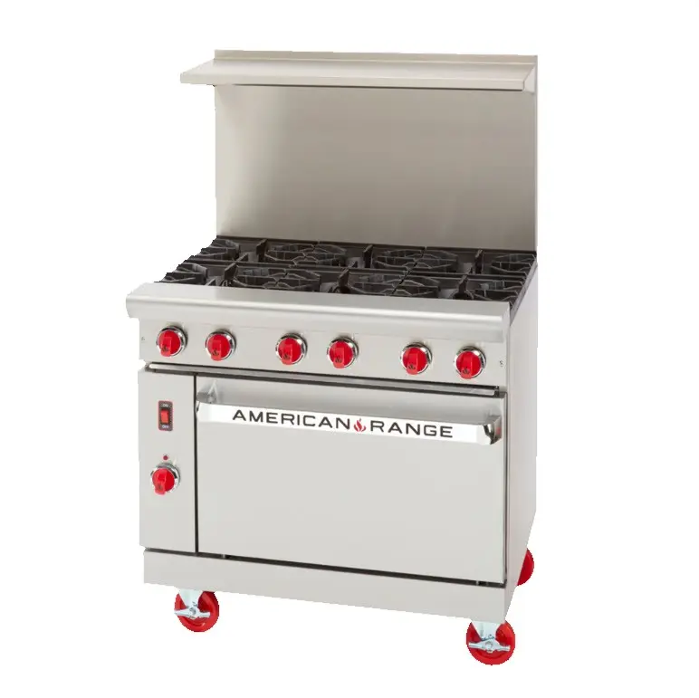 American Range ARGF-24G-2B-C 36" Gas 2 Burner Green Flame Range w/ 24 ...
