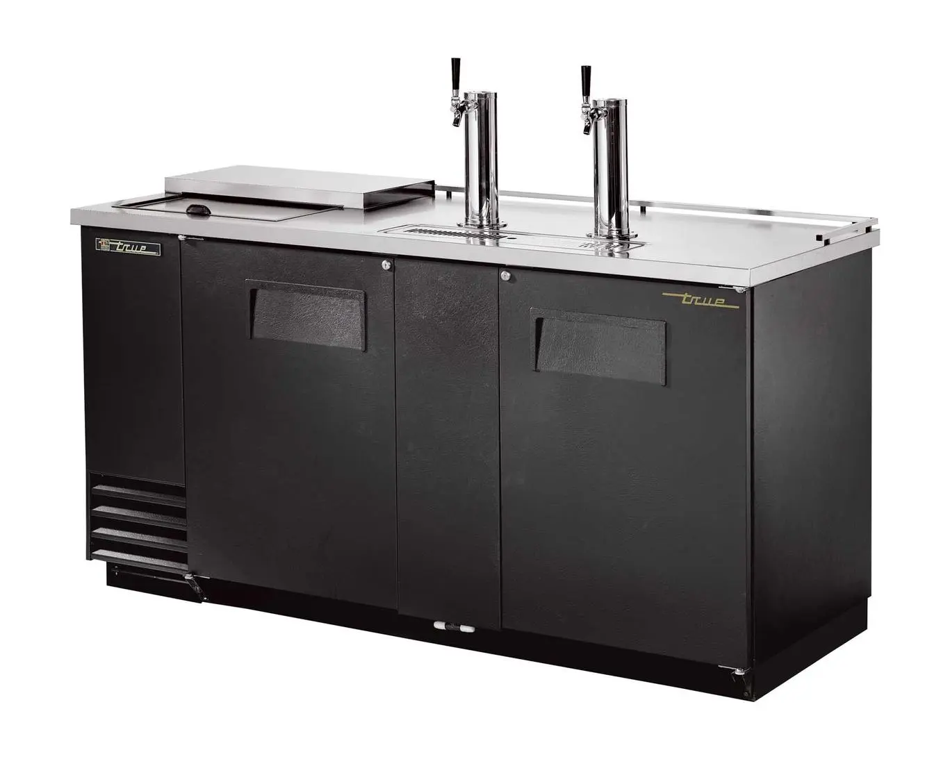 True TDD-3CT-HC 69in Direct Draw Draft Beer 3 Keg Cooler w/ Mug Chiller ...