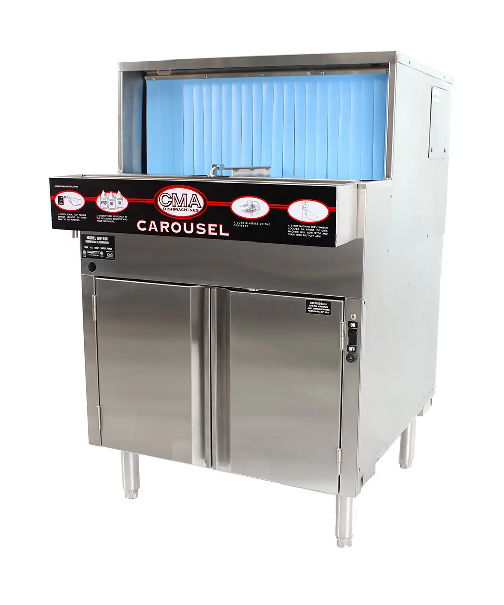 CMA Dishmachines GL-C Undercounter Carousel Glasswasher Cleans 1000 Glasses  / Hour