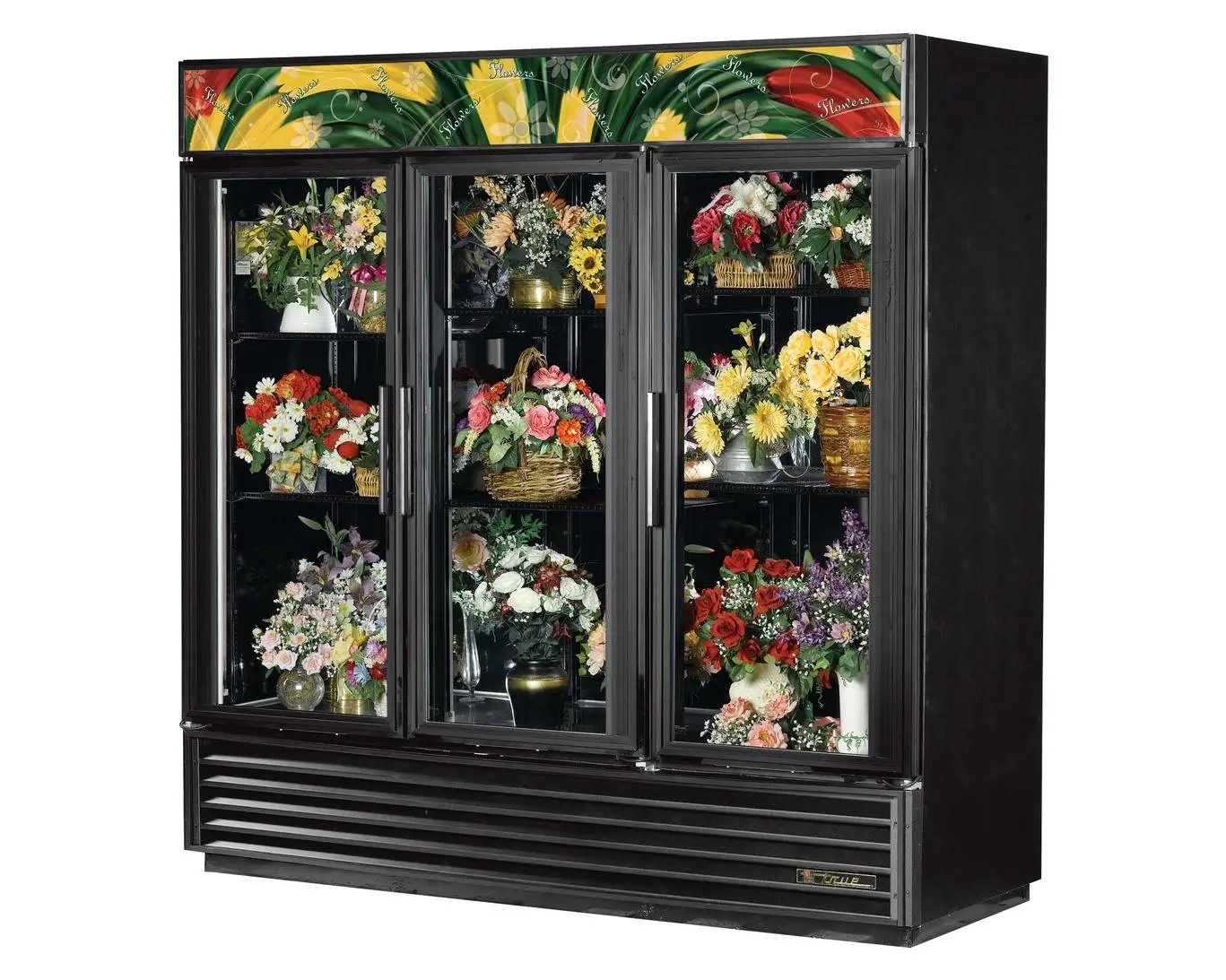 True Gdm 72fc Hc~tsl01 72 Cuft Floral Display Cooler 3 Swing Glass Doors 5076