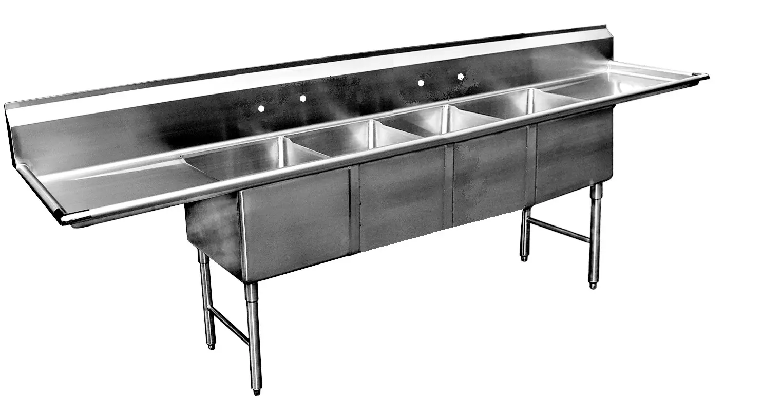 Choice 4-Compartment Satin Finish Stainless Steel Condiment Bar