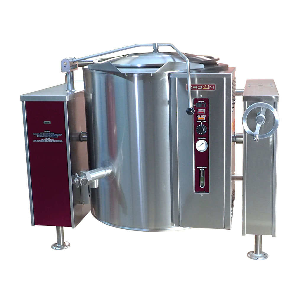 Tilting Kettle, electric, 30 gallon capacity, full jacket, thermostatic  control, crank tilt with